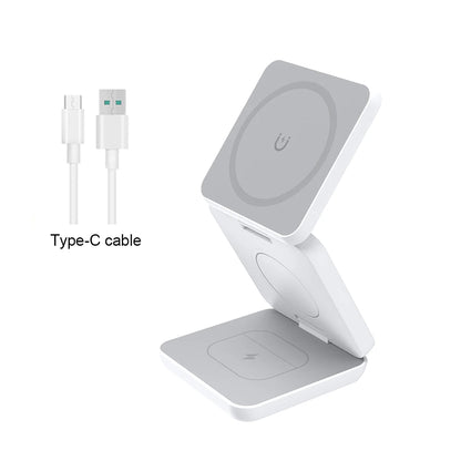 Wireless Charger 3 in 1 Foldable Magnetic Station