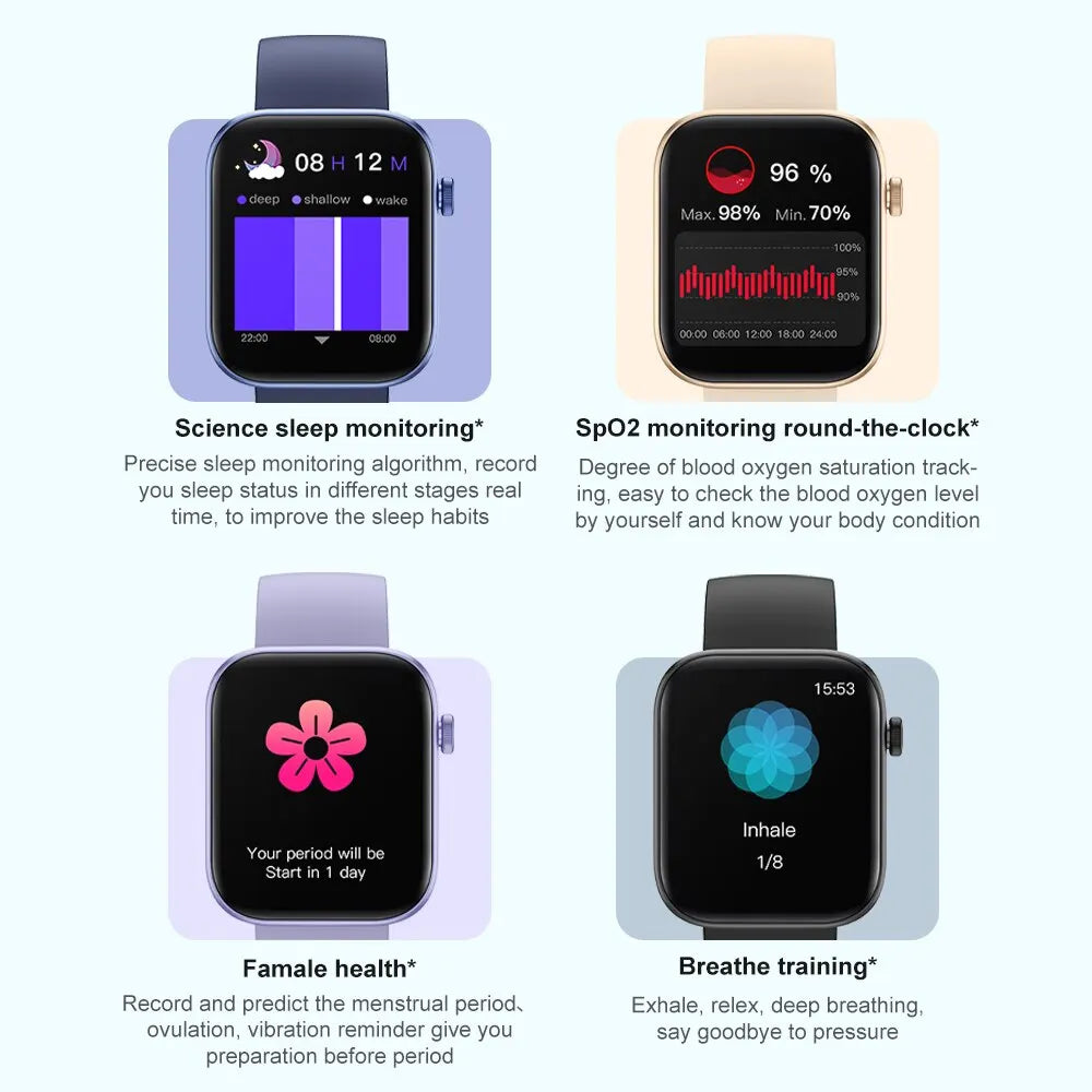 Waterproof Health Monitoring IP68 Smartwatch