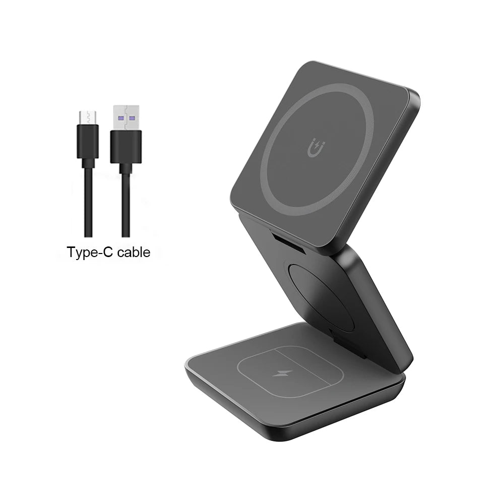 Wireless Charger 3 in 1 Foldable Magnetic Station