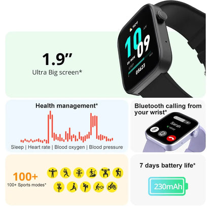 Waterproof Health Monitoring IP68 Smartwatch